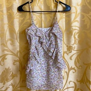 Floral cream tank top